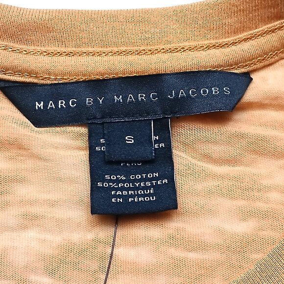 Marc by Marc Jacobs Orange Multi-Color Follow The Sun Graphic Tee Shirt SZ S - Picture 5 of 7